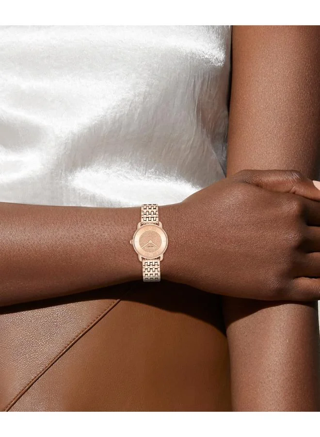 COACH  2-Hand Elliot Collection Quartz Movement Watch For Women With Rose Gold-Tone Stainless Steel Bracelet - 14504371 for Women | Best Price UAE
